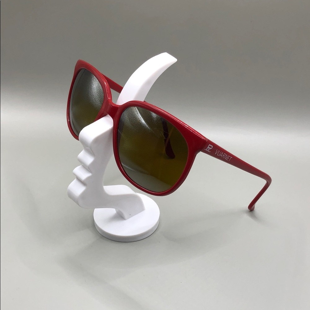 Vuarnet Pouilloux Red Square Sunglasses SCRATCHED LENSES Vintage France UNISEX